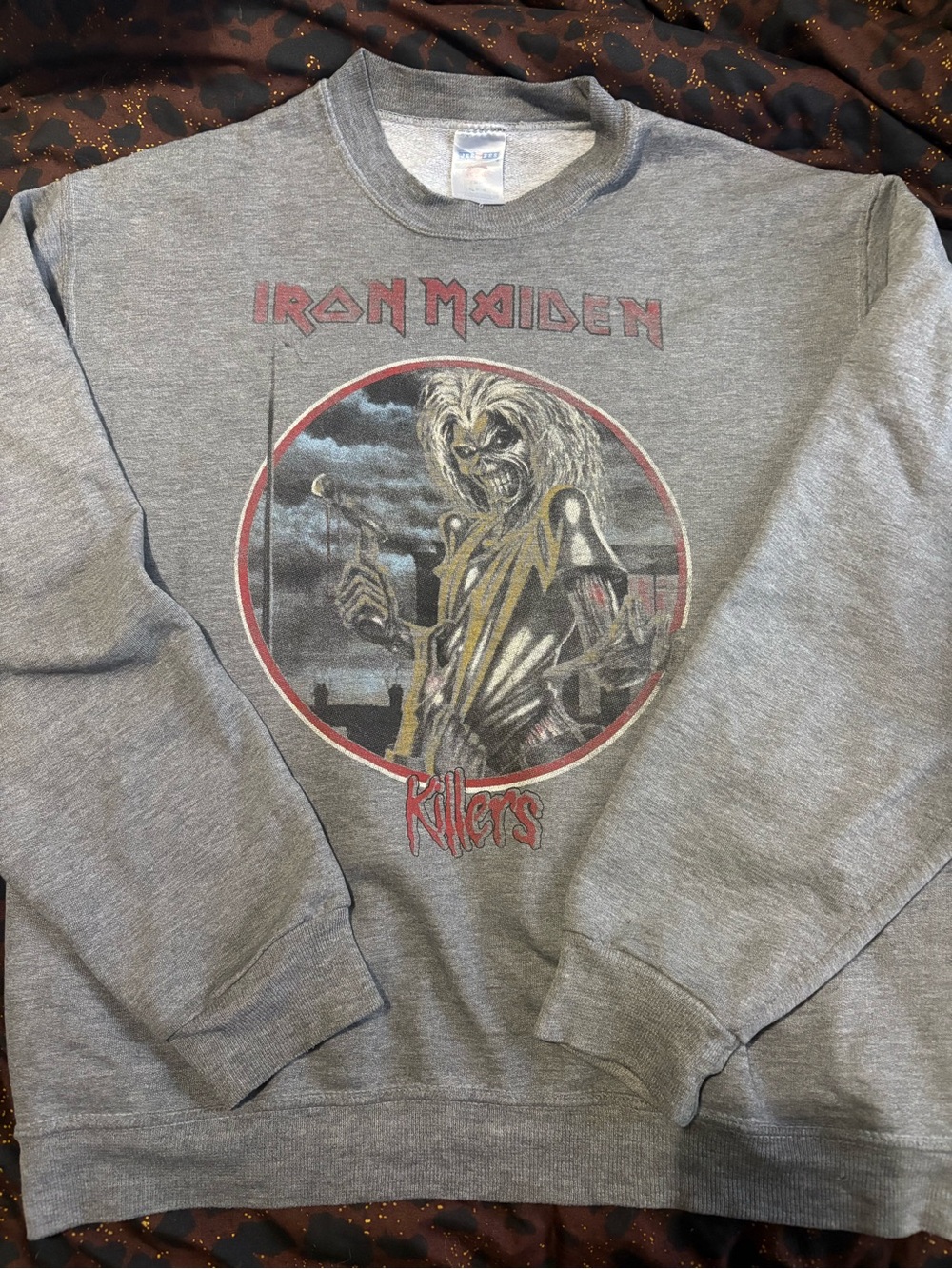 Iron Maiden ‘Killers' pullover Sweatshirt - Gray- vintage look mint condition